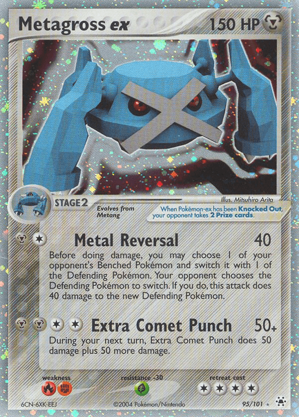 Carta Metagross ex 95/101 do set Hidden Legends — Pokémon TCG | Bynx