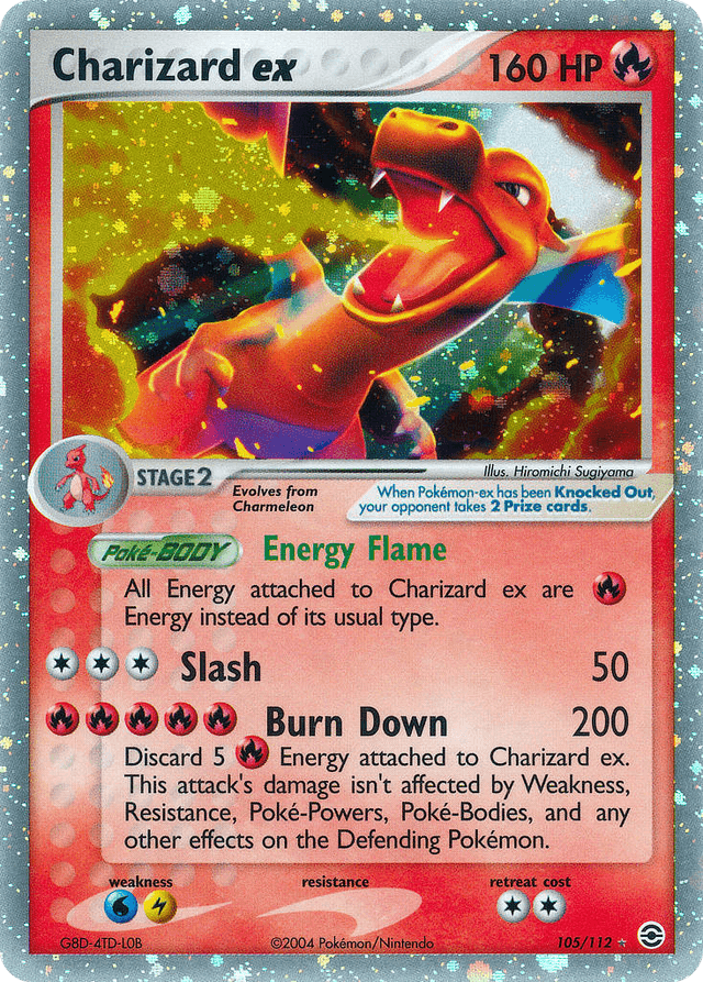 Carta Charizard ex 105/112 do set FireRed & LeafGreen — Pokémon TCG | Bynx