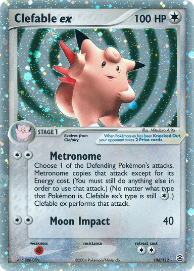Carta Clefable ex 106/112 do set FireRed & LeafGreen — Pokémon TCG | Bynx