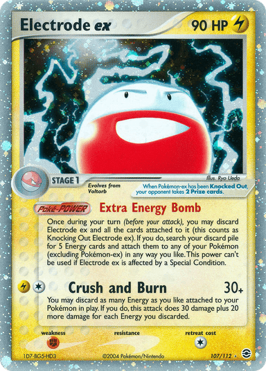 Carta Electrode ex 107/112 do set FireRed & LeafGreen — Pokémon TCG | Bynx