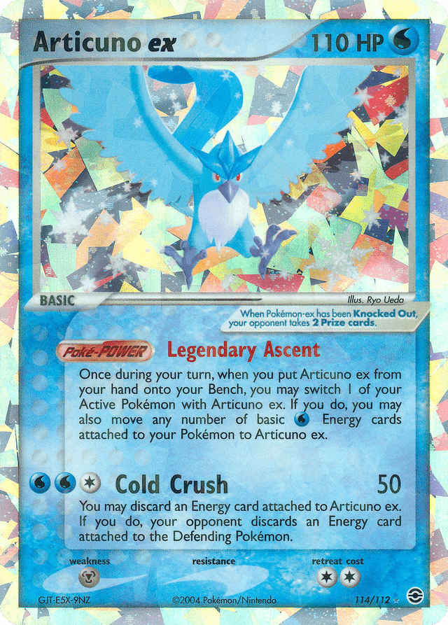 Carta Articuno ex 114/112 do set FireRed & LeafGreen — Pokémon TCG | Bynx