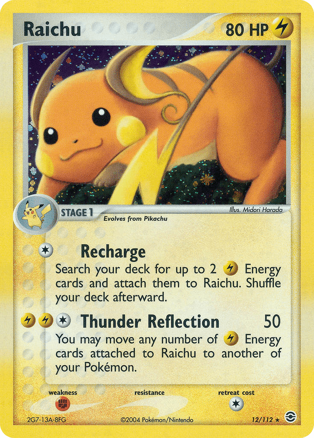 Carta Raichu 12/112 do set FireRed & LeafGreen — Pokémon TCG | Bynx