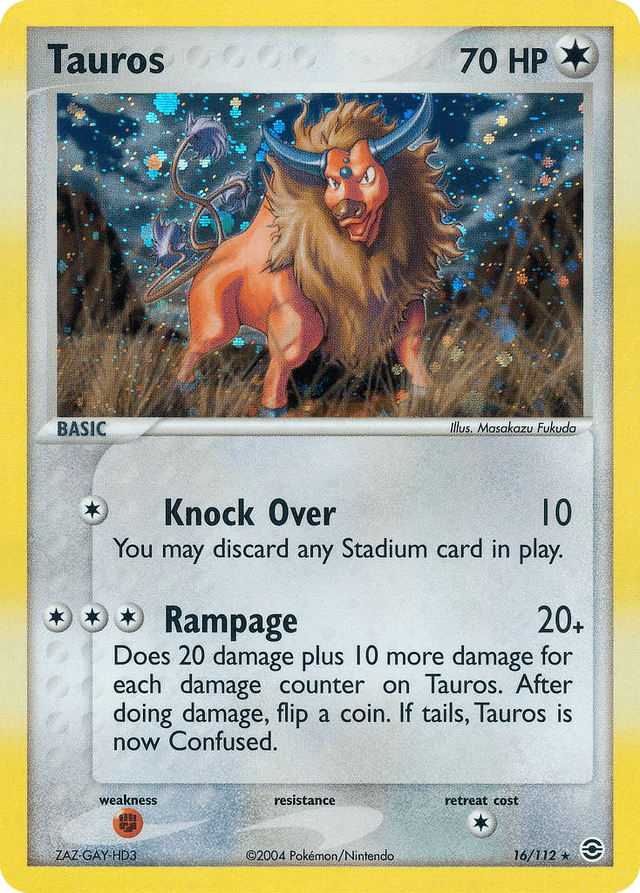 Carta Tauros 16/112 do set FireRed & LeafGreen — Pokémon TCG | Bynx