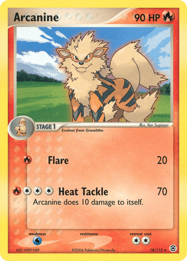 Carta Arcanine 18/112 do set FireRed & LeafGreen — Pokémon TCG | Bynx