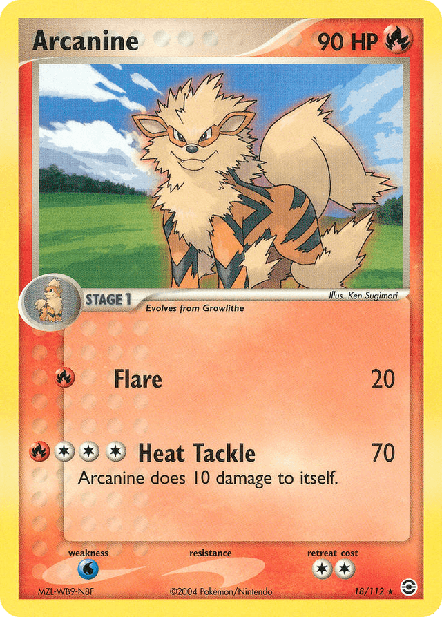 Carta Arcanine 18/112 do set FireRed & LeafGreen — Pokémon TCG | Bynx