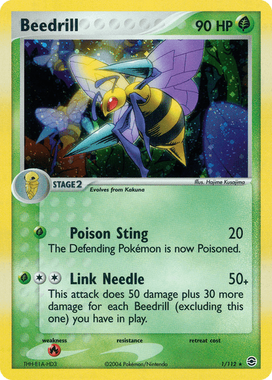 Carta Beedrill 1/112 do set FireRed & LeafGreen — Pokémon TCG | Bynx
