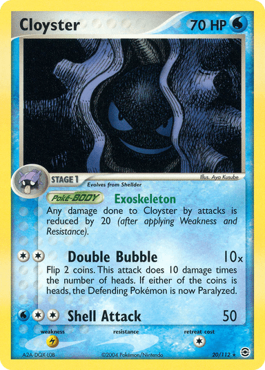 Carta Cloyster 20/112 do set FireRed & LeafGreen — Pokémon TCG | Bynx
