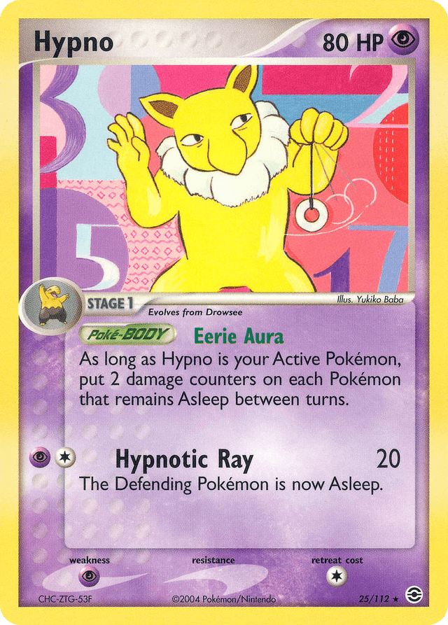 Carta Hypno 25/112 do set FireRed & LeafGreen — Pokémon TCG | Bynx