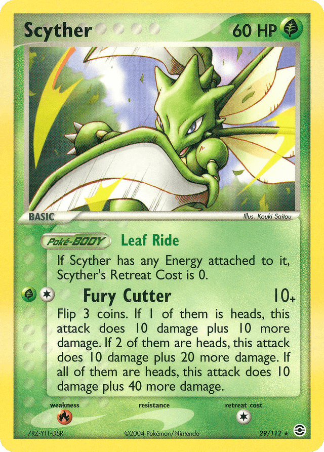 Carta Scyther 29/112 do set FireRed & LeafGreen — Pokémon TCG | Bynx