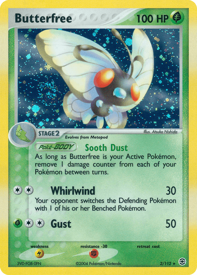 Carta Butterfree 2/112 do set FireRed & LeafGreen — Pokémon TCG | Bynx