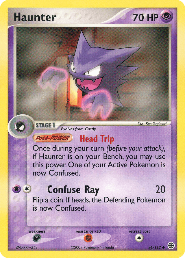 Carta Haunter 34/112 do set FireRed & LeafGreen — Pokémon TCG | Bynx