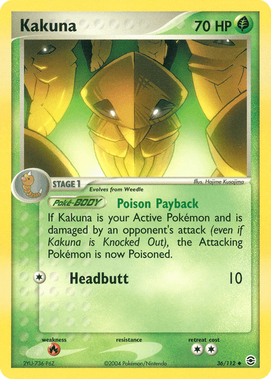 Carta Kakuna 36/112 do set FireRed & LeafGreen — Pokémon TCG | Bynx