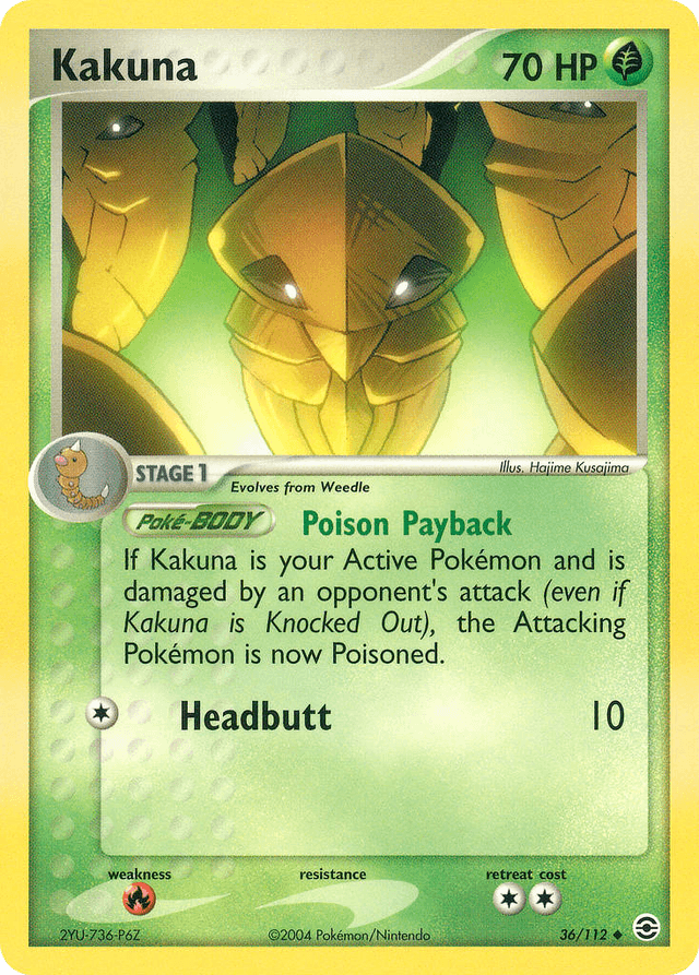 Carta Kakuna 36/112 do set FireRed & LeafGreen — Pokémon TCG | Bynx