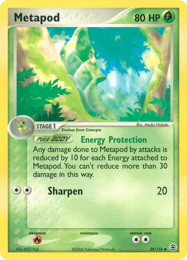 Carta Metapod 39/112 do set FireRed & LeafGreen — Pokémon TCG | Bynx