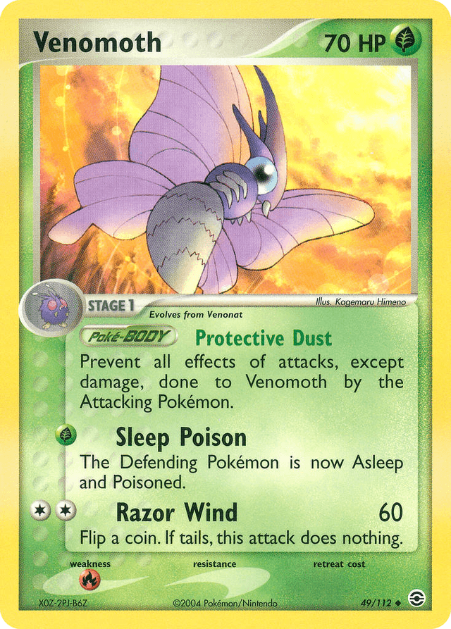 Carta Venomoth 49/112 do set FireRed & LeafGreen — Pokémon TCG | Bynx