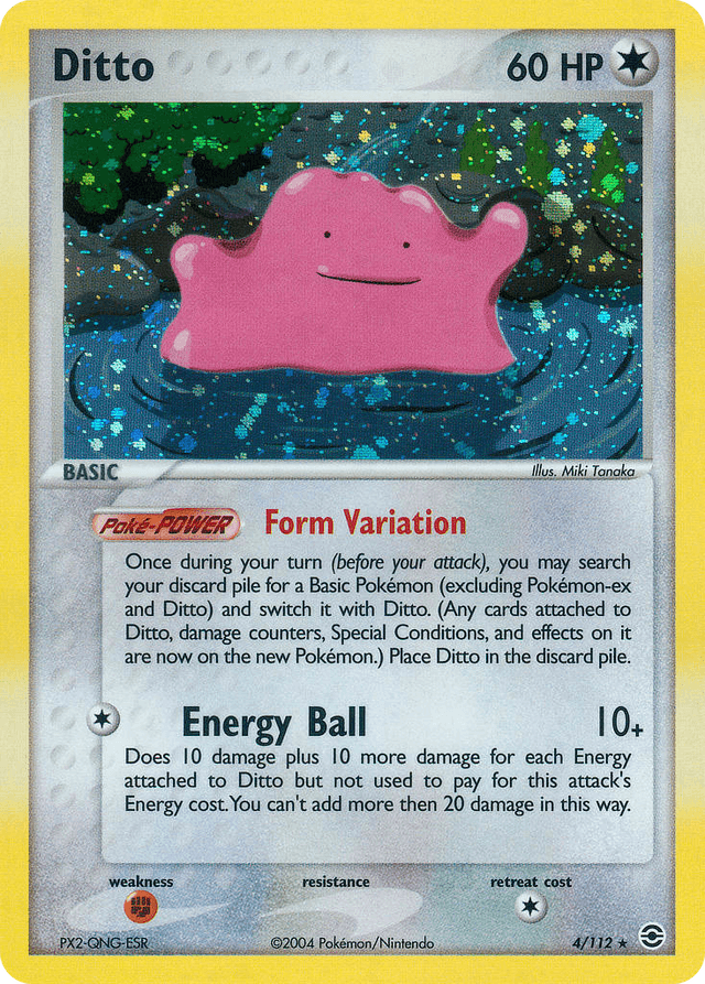Carta Ditto 4/112 do set FireRed & LeafGreen — Pokémon TCG | Bynx