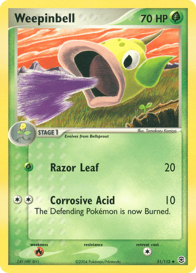 Carta Weepinbell 51/112 do set FireRed & LeafGreen — Pokémon TCG | Bynx