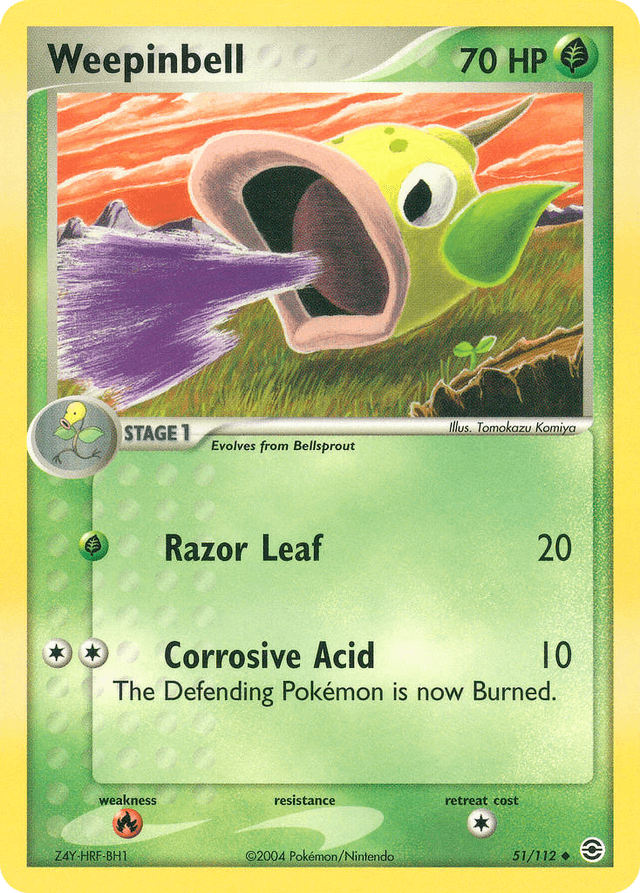 Carta Weepinbell 51/112 do set FireRed & LeafGreen — Pokémon TCG | Bynx