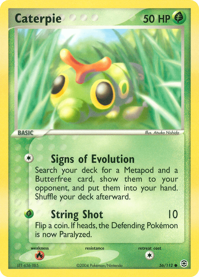 Carta Caterpie 56/112 do set FireRed & LeafGreen — Pokémon TCG | Bynx