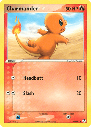 Carta Charmander 58/112 do set FireRed & LeafGreen — Pokémon TCG | Bynx