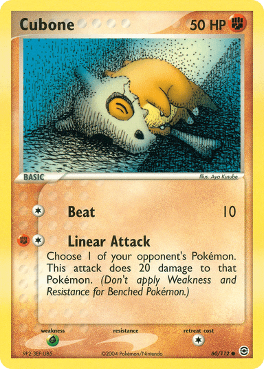Carta Cubone 60/112 do set FireRed & LeafGreen — Pokémon TCG | Bynx