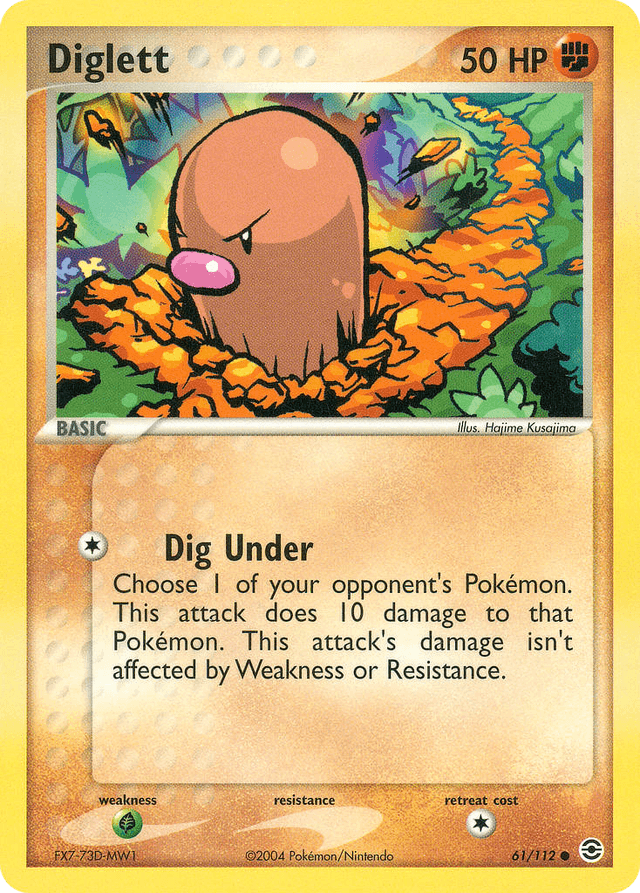Carta Diglett 61/112 do set FireRed & LeafGreen — Pokémon TCG | Bynx