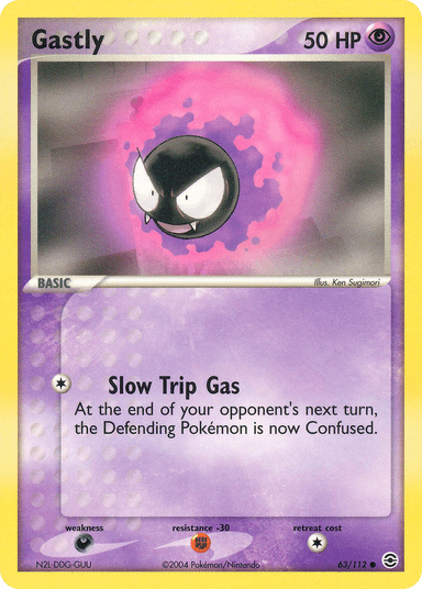 Carta Gastly 63/112 do set FireRed & LeafGreen — Pokémon TCG | Bynx