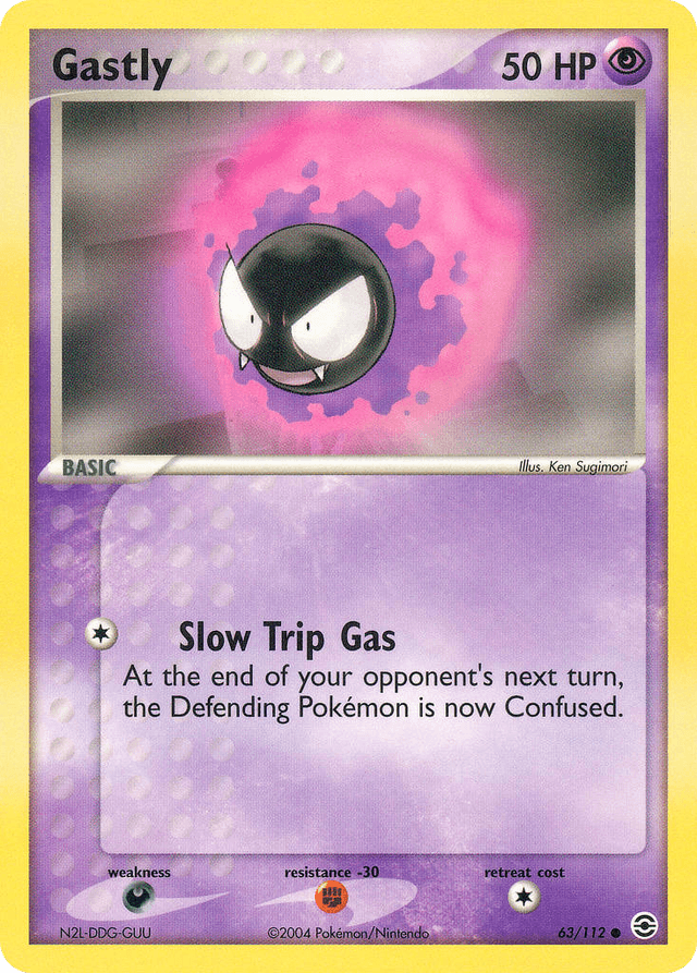 Carta Gastly 63/112 do set FireRed & LeafGreen — Pokémon TCG | Bynx