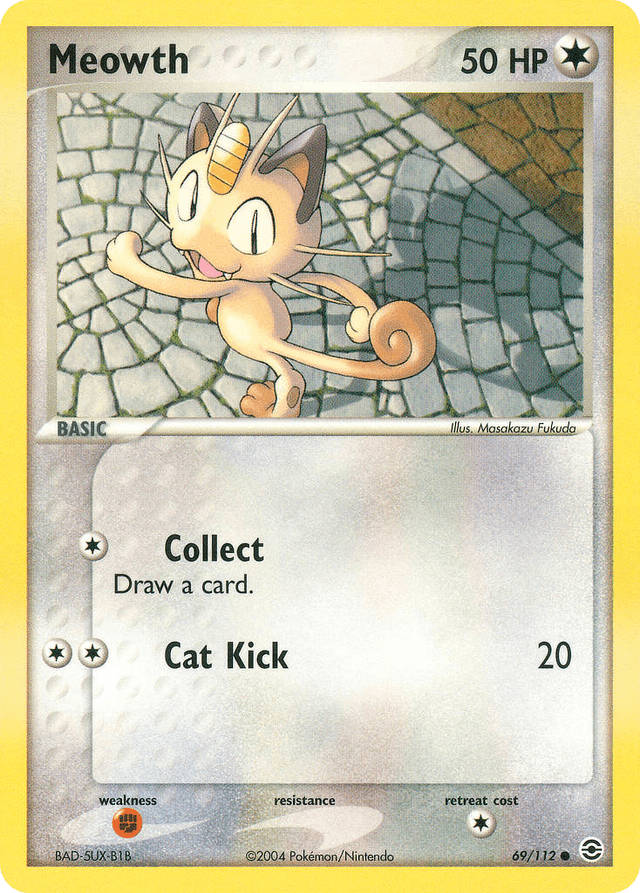 Carta Meowth 69/112 do set FireRed & LeafGreen — Pokémon TCG | Bynx