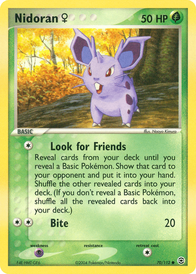 Carta Nidoran ♀ 70/112 do set FireRed & LeafGreen — Pokémon TCG | Bynx