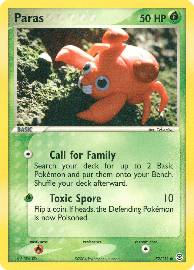 Carta Paras 72/112 do set FireRed & LeafGreen — Pokémon TCG | Bynx