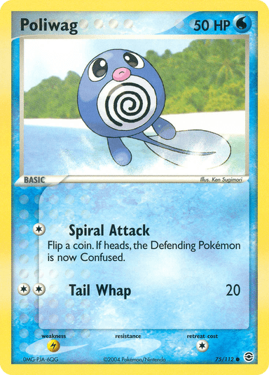 Carta Poliwag 75/112 do set FireRed & LeafGreen — Pokémon TCG | Bynx