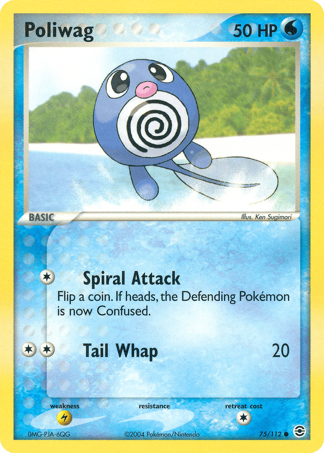 Carta Poliwag 75/112 do set FireRed & LeafGreen — Pokémon TCG | Bynx