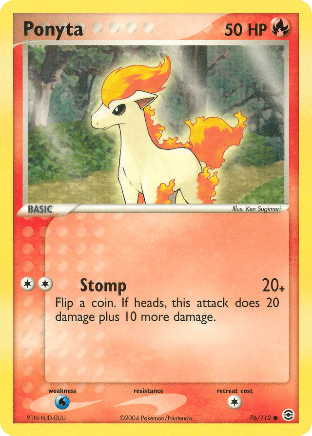 Carta Ponyta 76/112 do set FireRed & LeafGreen — Pokémon TCG | Bynx