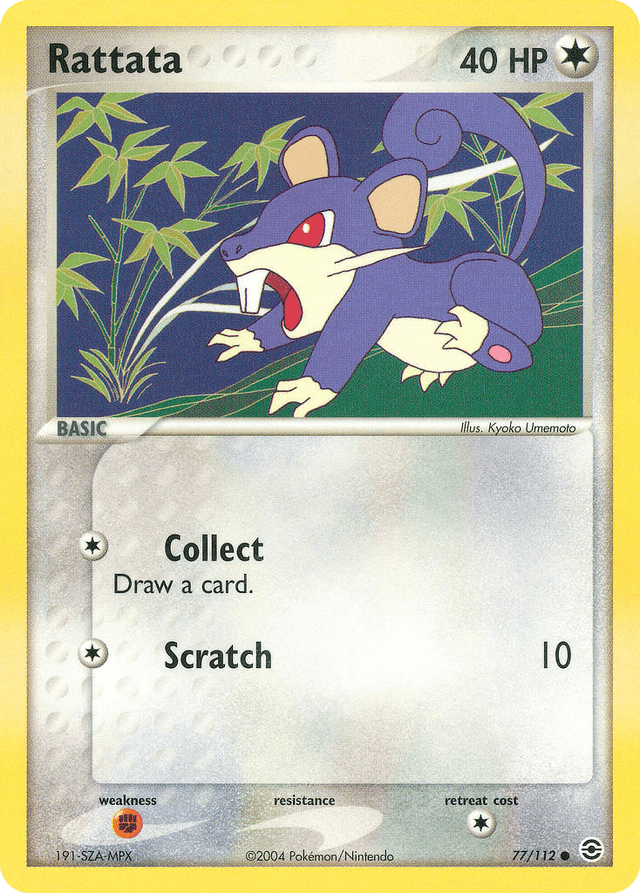 Carta Rattata 77/112 do set FireRed & LeafGreen — Pokémon TCG | Bynx