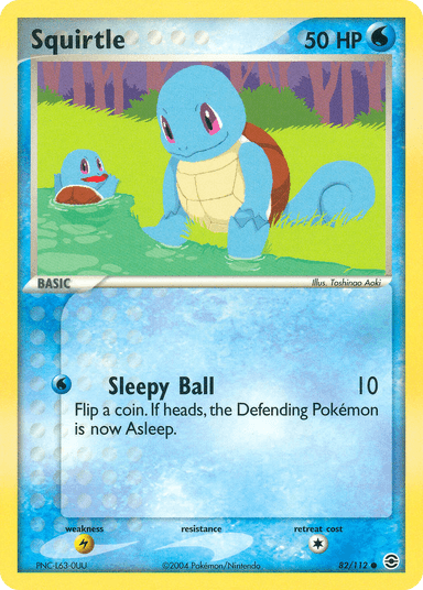 Carta Squirtle 82/112 do set FireRed & LeafGreen — Pokémon TCG | Bynx
