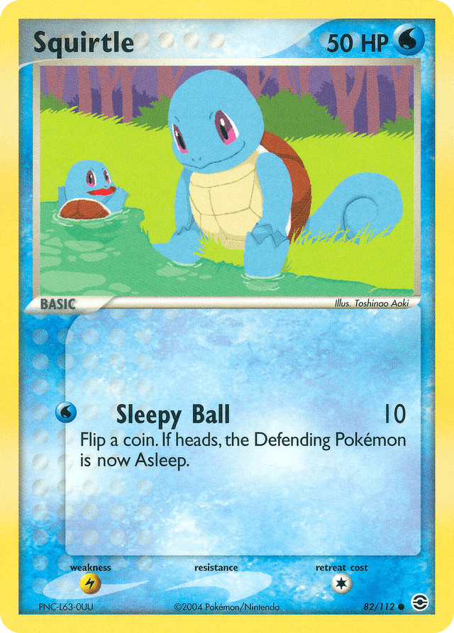 Carta Squirtle 82/112 do set FireRed & LeafGreen — Pokémon TCG | Bynx