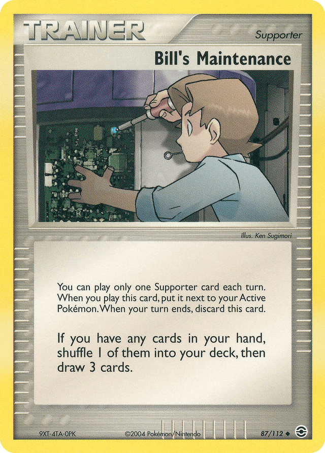 Carta Bill's Maintenance 87/112 do set FireRed & LeafGreen — Pokémon TCG | Bynx
