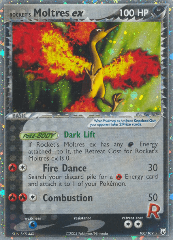 Carta Rocket's Moltres ex 100/109 do set Team Rocket Returns — Pokémon TCG | Bynx