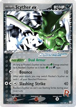 Carta Rocket's Scyther ex 102 do set Team Rocket Returns — Pokémon TCG | Bynx