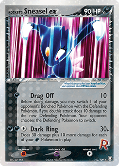 Rocket's Sneasel ex 103/109 — EX O Retorno da Equipe Rocket