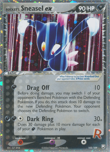 Carta Rocket's Sneasel ex 103/109 do set Team Rocket Returns — Pokémon TCG | Bynx