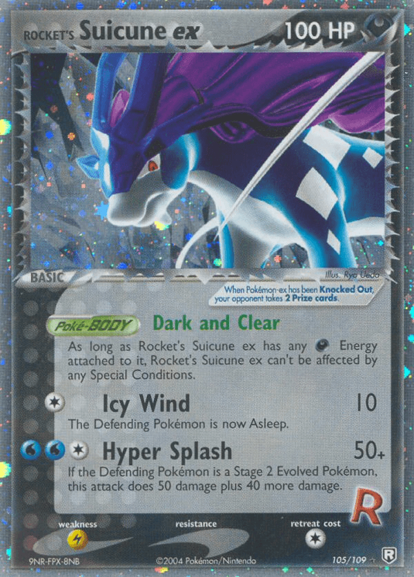 Carta Rocket's Suicune ex 105/109 do set Team Rocket Returns — Pokémon TCG | Bynx