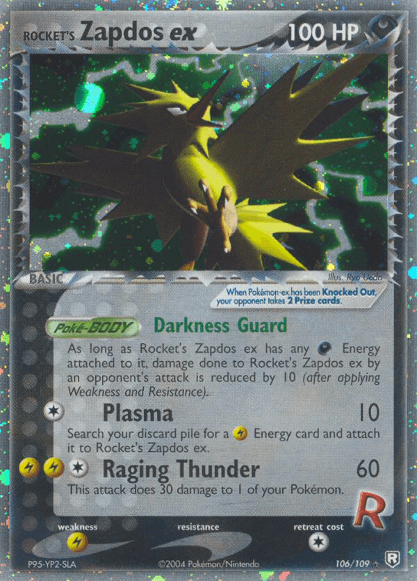 Carta Rocket's Zapdos ex 106/109 do set Team Rocket Returns — Pokémon TCG | Bynx
