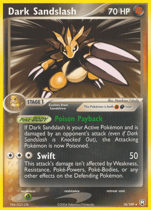 Carta Dark Sandslash 18/109 do set Team Rocket Returns — Pokémon TCG | Bynx