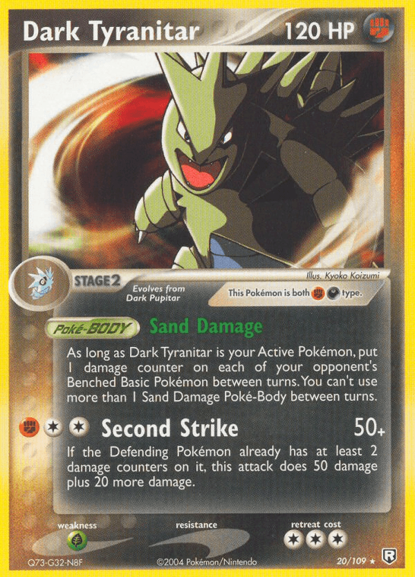 Carta Dark Tyranitar 20/109 do set Team Rocket Returns — Pokémon TCG | Bynx