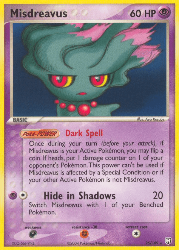 Carta Misdreavus 25/109 do set Team Rocket Returns — Pokémon TCG | Bynx