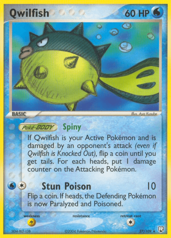 Carta Qwilfish 27/109 do set Team Rocket Returns — Pokémon TCG | Bynx