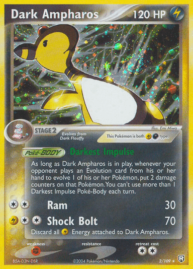 Carta Dark Ampharos 2/109 do set Team Rocket Returns — Pokémon TCG | Bynx