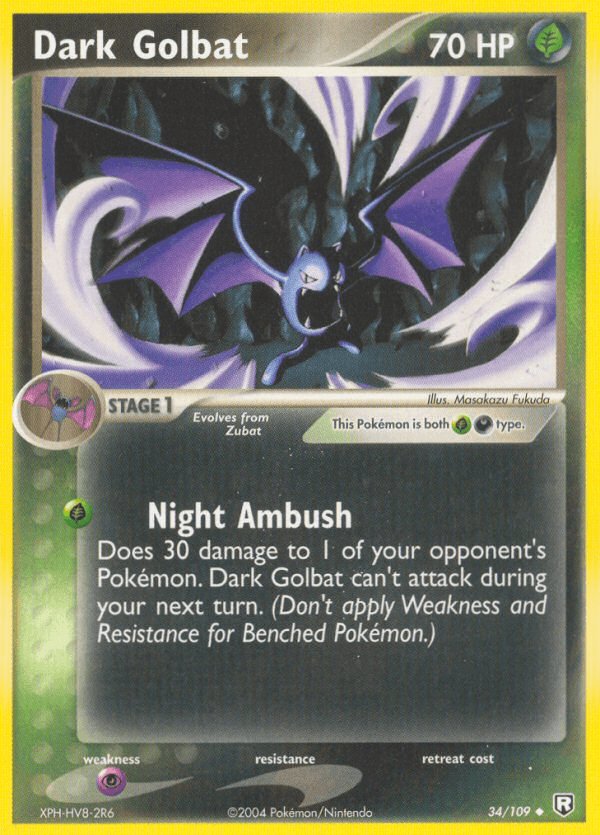 Carta Dark Golbat 34/109 do set Team Rocket Returns — Pokémon TCG | Bynx